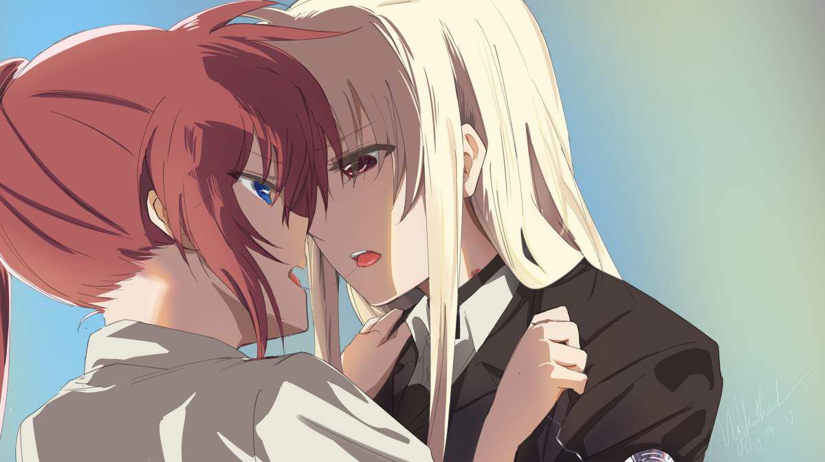 This is a pixiv picture whose title is kiss.