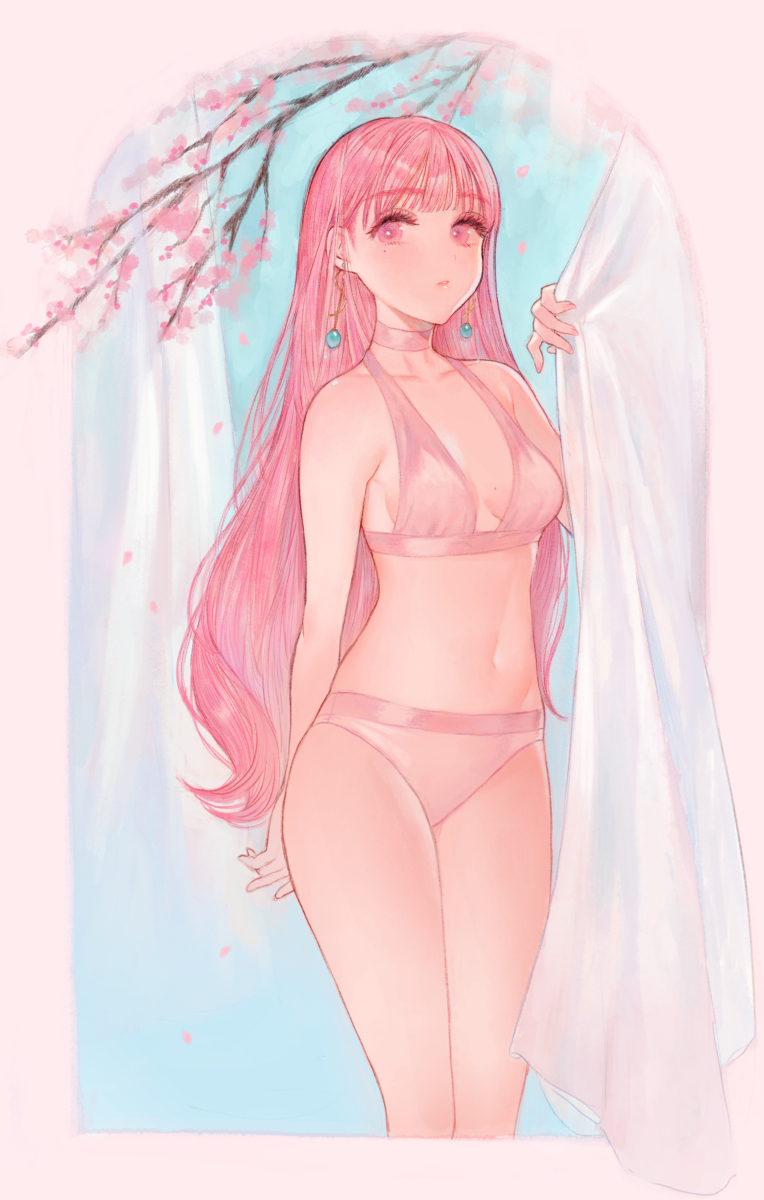 This is a pixiv picture whose title is 🌸🌸pink glow🌸🌸.
