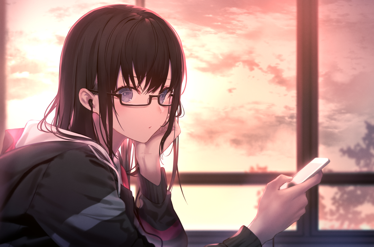 This is a pixiv picture whose title is 視線.