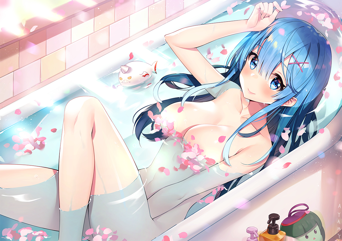 This is a pixiv picture whose title is 桜レム.