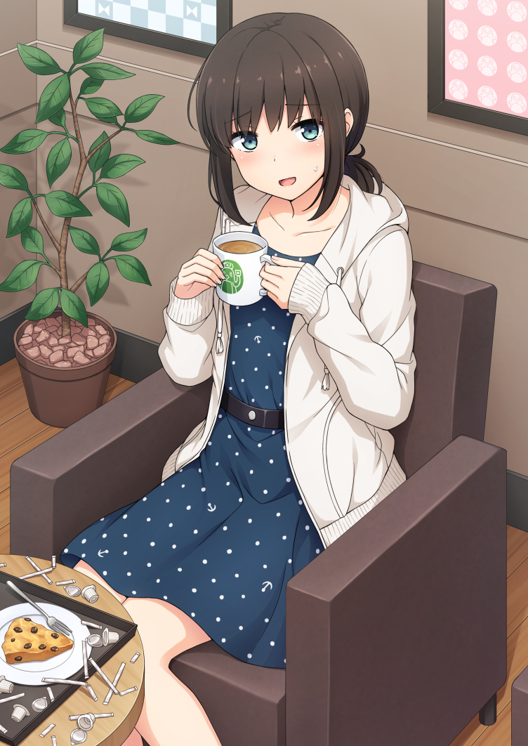 This is a pixiv picture whose title is 吹雪ちゃんはコーヒーが飲みたい….