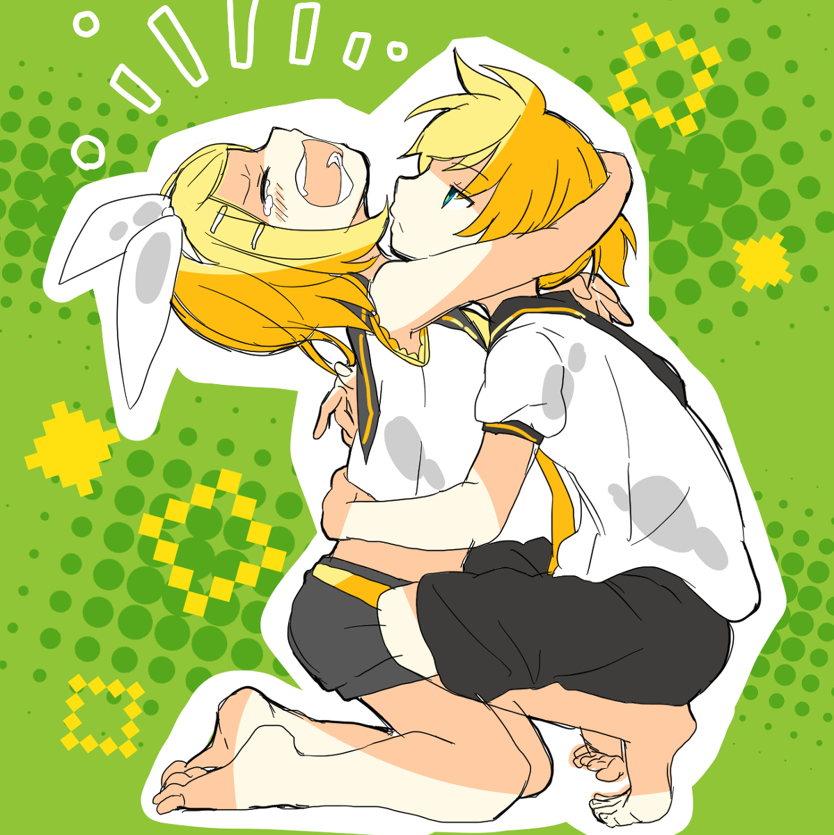 This is a pixiv picture whose title is ゼロ距離鏡音まとめ.