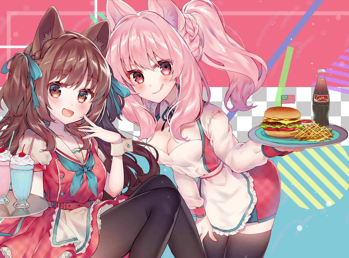 This is a pixiv picture whose title is 【COMIC1☆15新刊表紙】アメリカンダイナー.