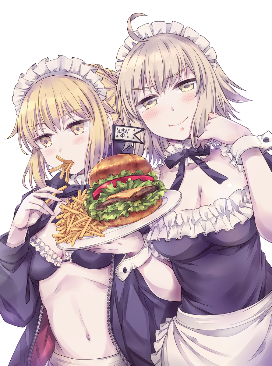 This is a pixiv picture whose title is メイドオルタちゃんズ！.