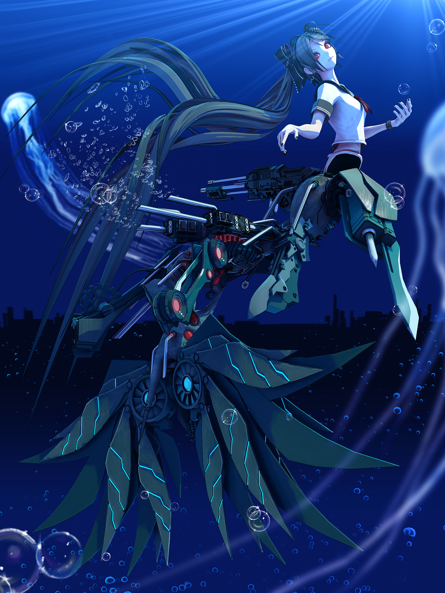 This is a pixiv picture whose title is 人魚シーエ.