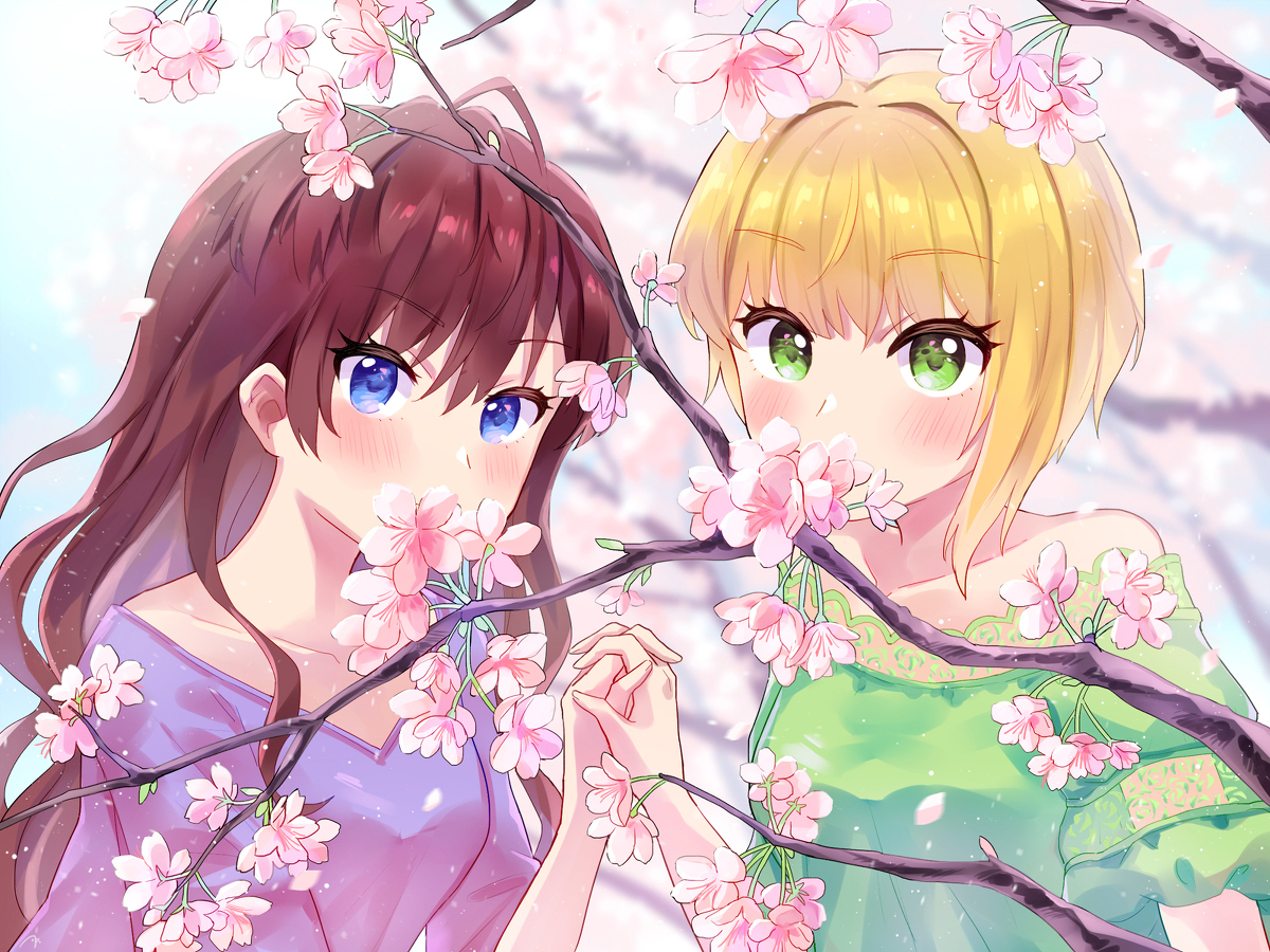 This is a pixiv picture whose title is お花見.