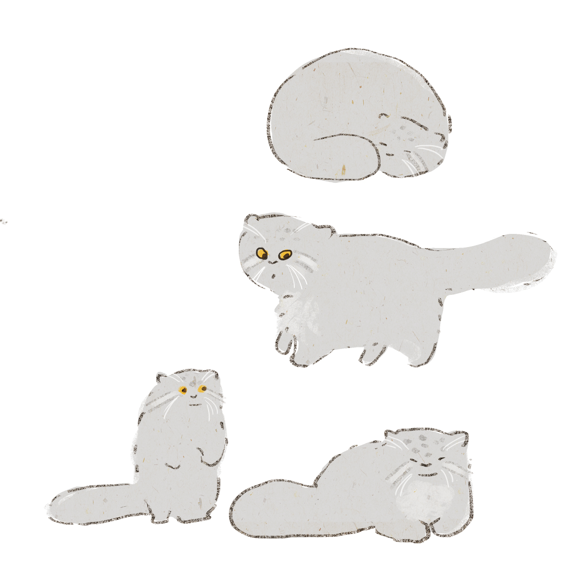 This is a pixiv picture whose title is マヌル猫.