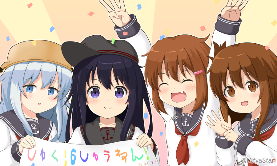 This is a pixiv picture whose title is 祝❗艦これ6周年❗.