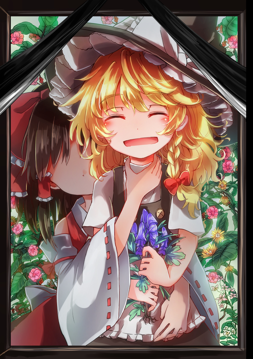 This is a pixiv picture whose title is 霧雨魔理沙の幸福論.