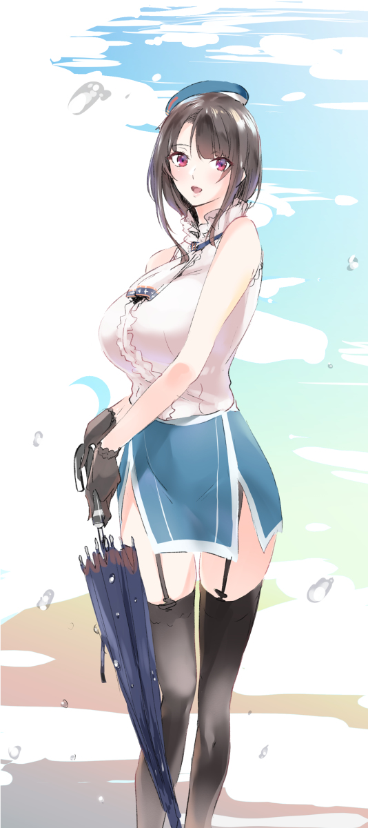 This is a pixiv picture whose title is 傘忘れて高雄さんに迎えに来てもらいたい.