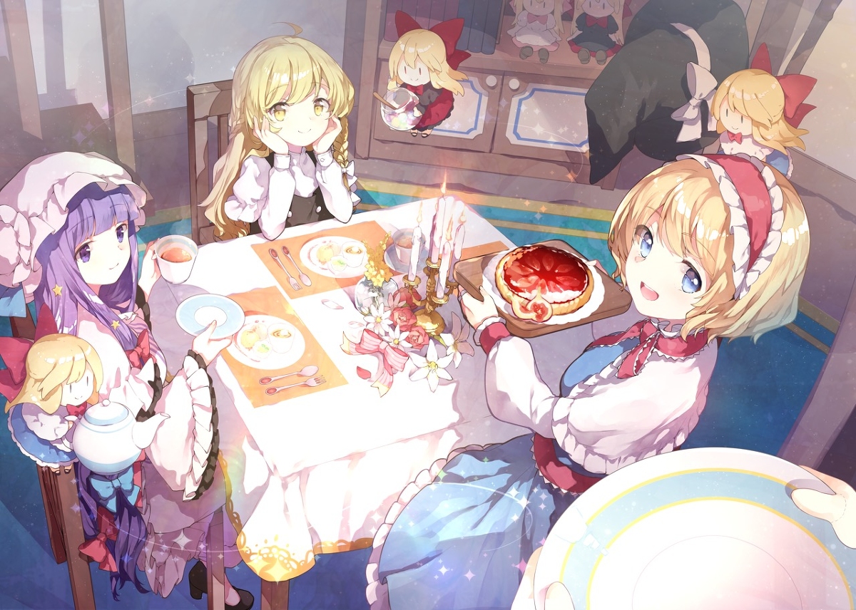This is a pixiv picture whose title is 魔女達のお茶会.
