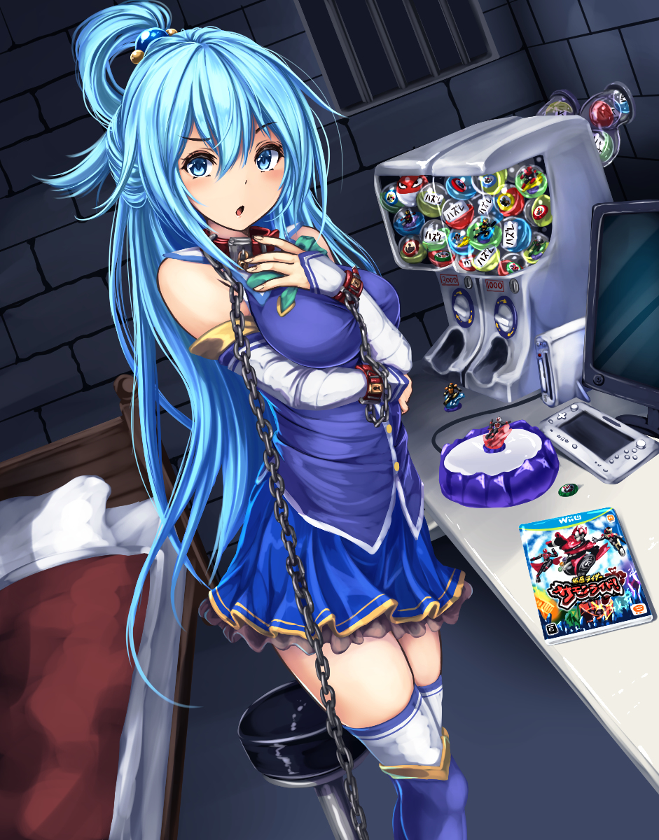 This is a pixiv picture whose title is アクア様「女神である私を穢すつもり？」.