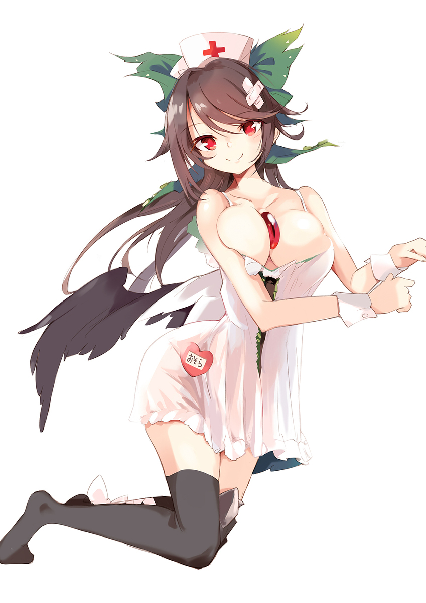 This is a pixiv picture whose title is わけわからんナース服を着たお空.