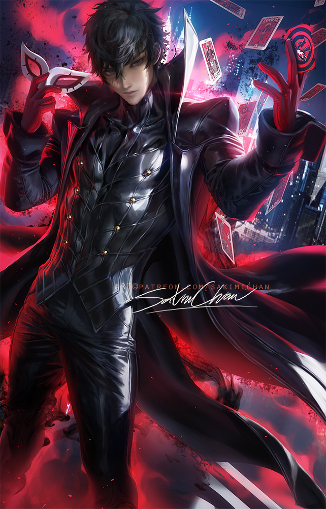 This is a pixiv picture whose title is P5 Joker 女神异闻录5: Joker.