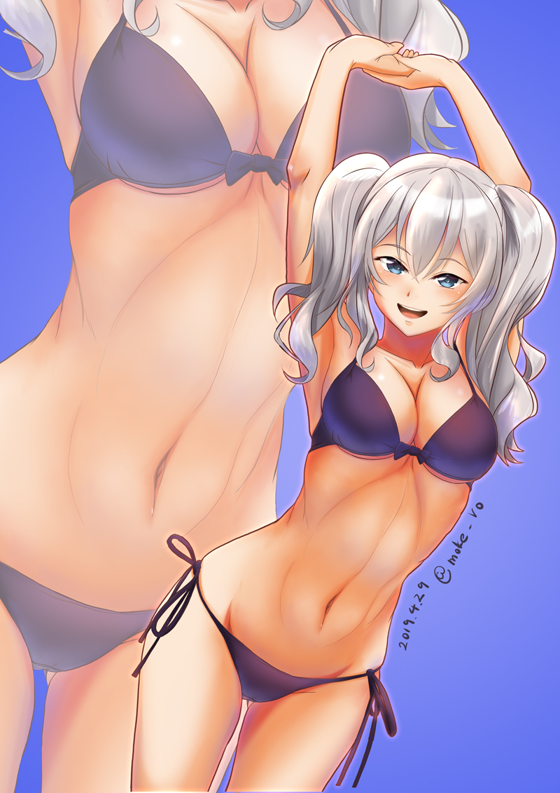 This is a pixiv picture whose title is 鹿島のお腹をﾍﾟﾛﾍﾟﾛし隊.