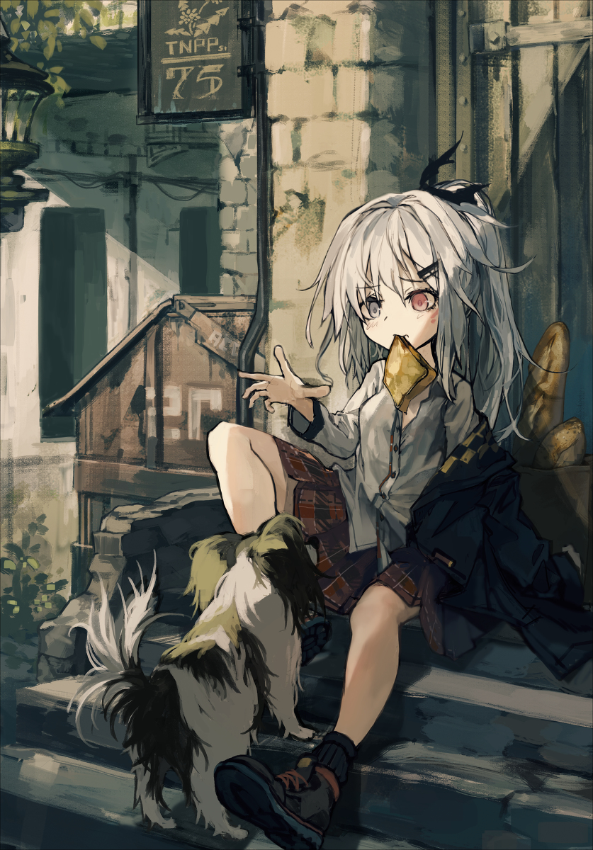 This is a pixiv picture whose title is ワンワンフレンチトースト.