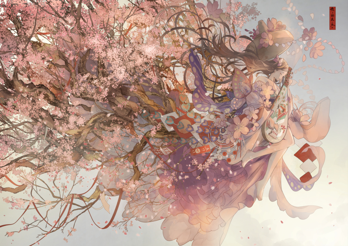 This is a pixiv picture whose title is 初 春 令 月　氣 淑 風 和.