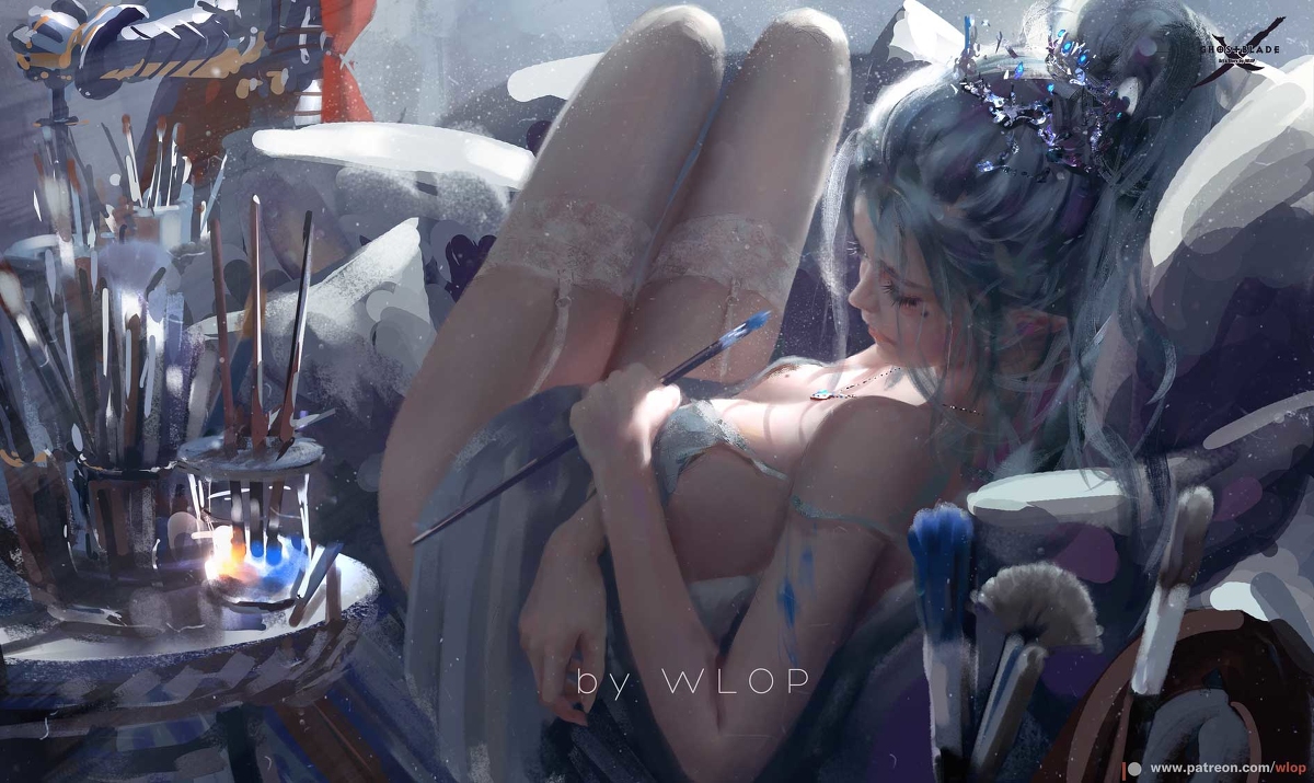 This is a pixiv picture whose title is 憩.