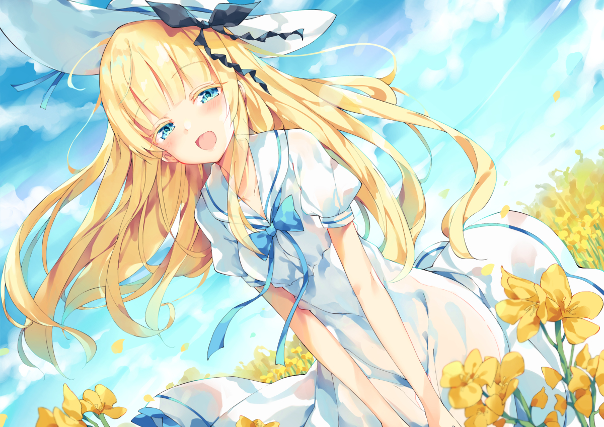 This is a pixiv picture whose title is 白ワンピ的なペルちゃん.