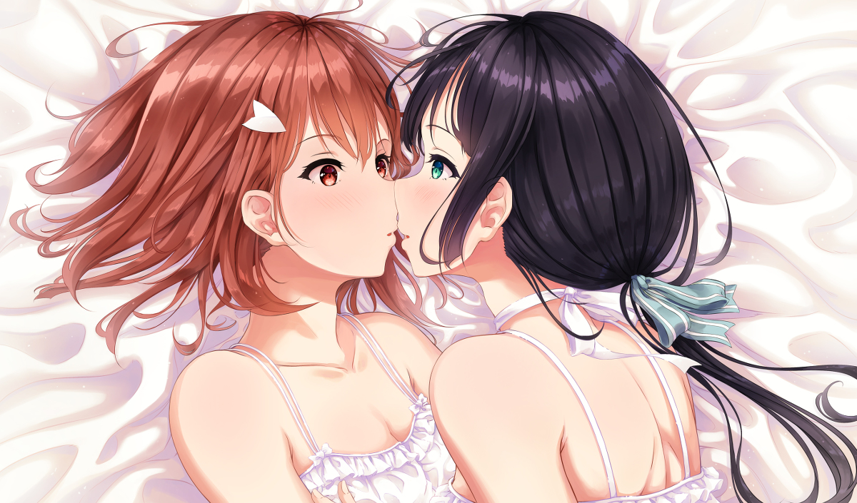 This is a pixiv picture whose title is Yuuna x Tougou: In bed.