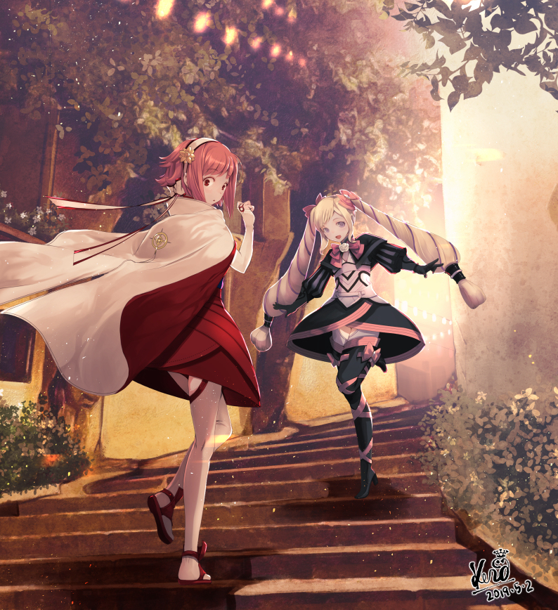 This is a pixiv picture whose title is エリーゼ＆サクラ.