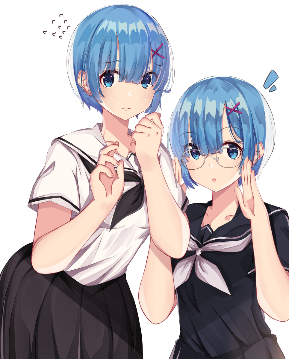 This is a pixiv picture whose title is セーラー服のレム.