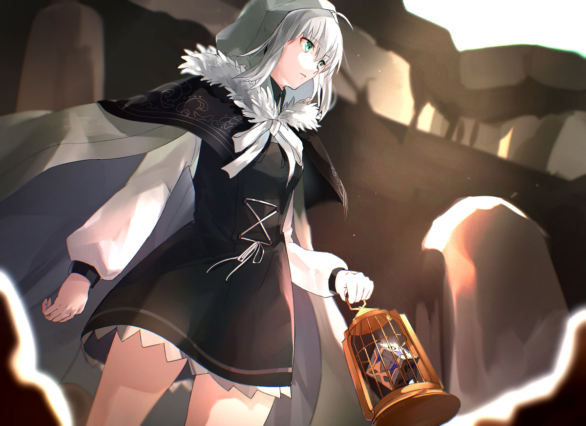 This is a pixiv picture whose title is 遺跡探索.