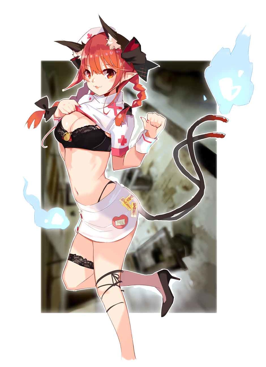 This is a pixiv picture whose title is ナースお燐.