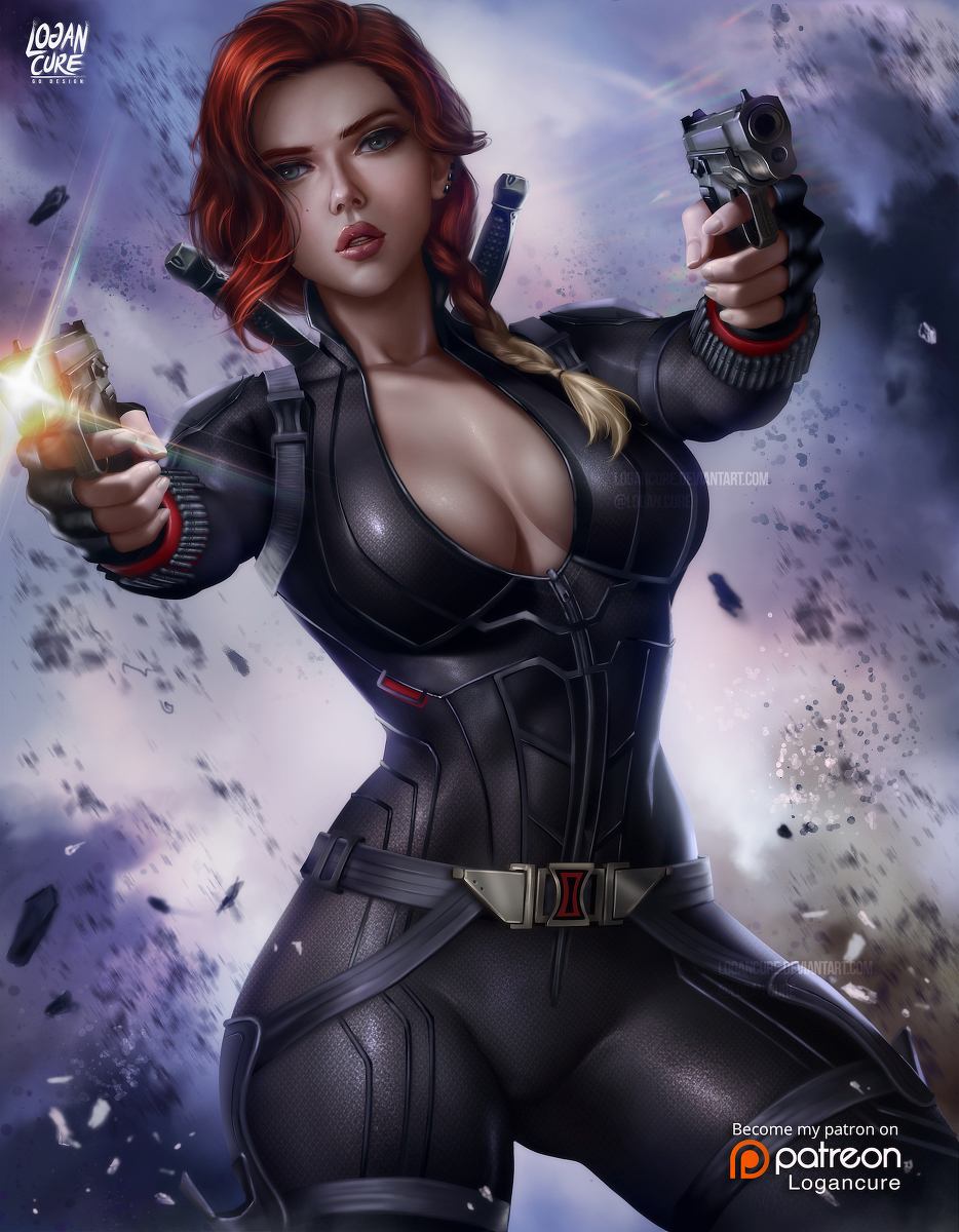 This is a pixiv picture whose title is Black Widow.