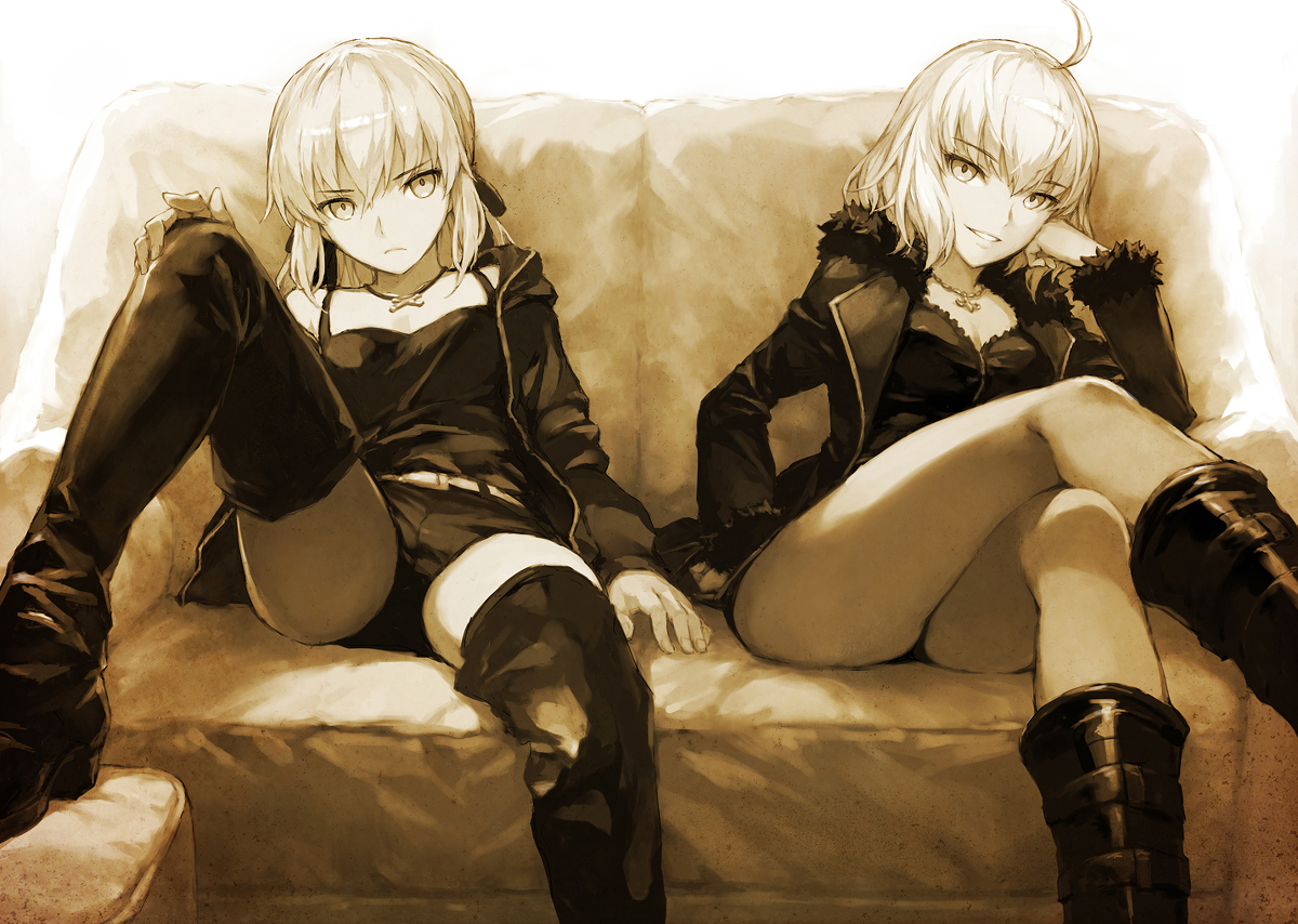 This is a pixiv picture whose title is 新宿オルタの2人.