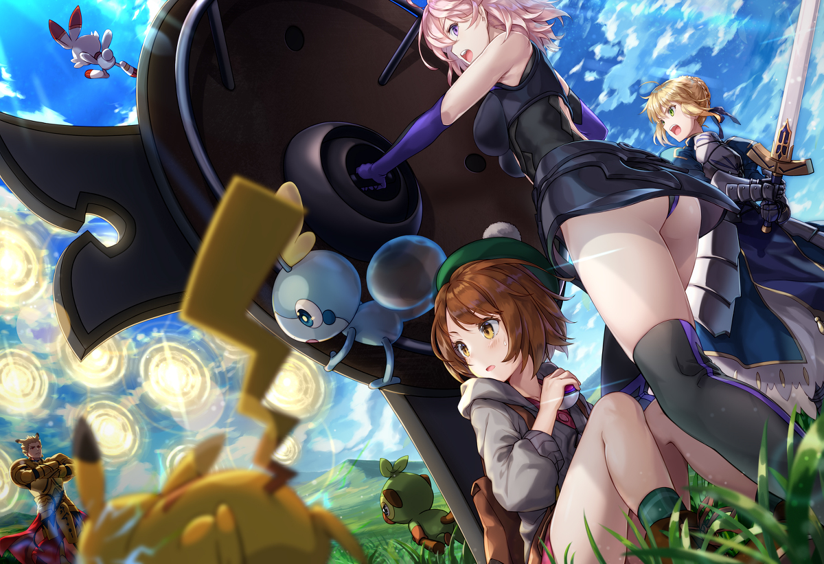 This is a pixiv picture whose title is ポケットモンスター セイバー・シールダー.