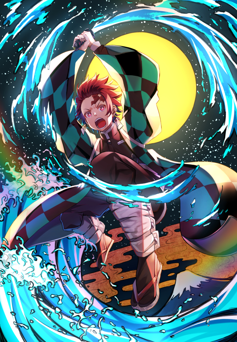 This is a pixiv picture whose title is 鬼滅の刃.