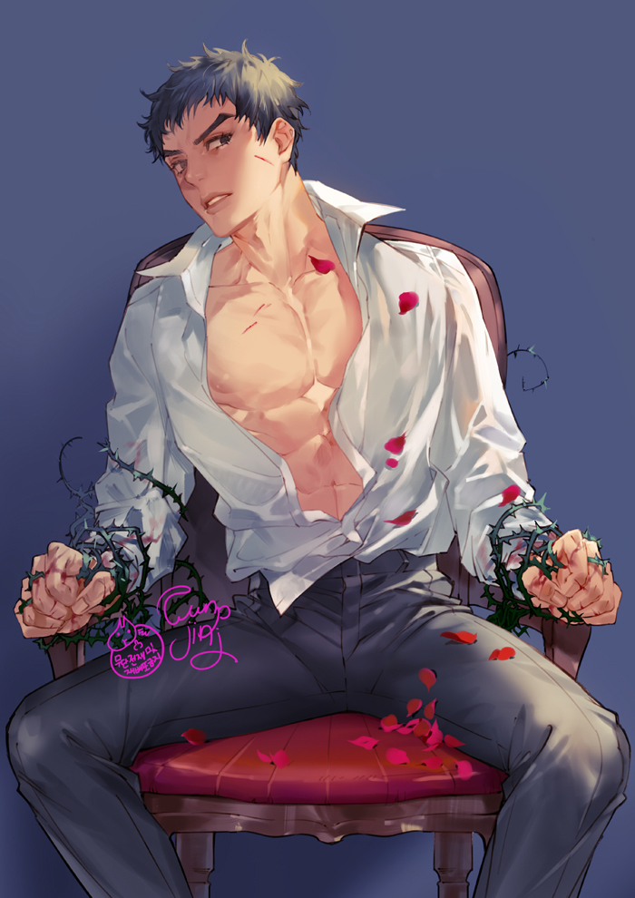 This is a pixiv picture whose title is rose.
