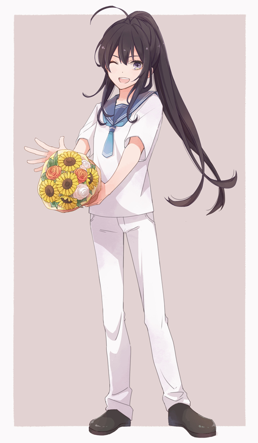 This is a pixiv picture whose title is 鯰尾.
