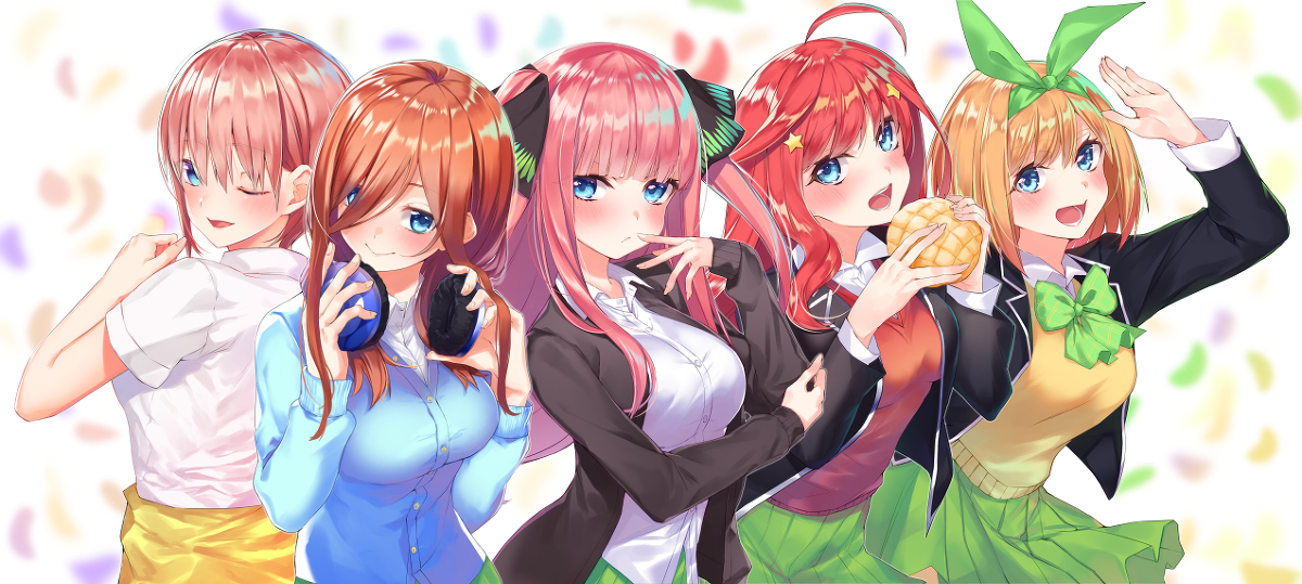This is a pixiv picture whose title is 五等分の花嫁.