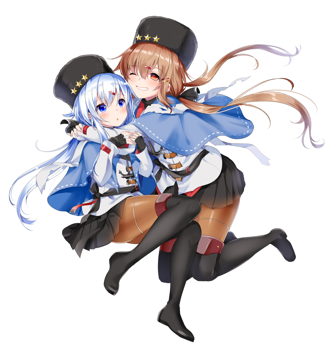 This is a pixiv picture whose title is タシュケントと響ちゃん！.