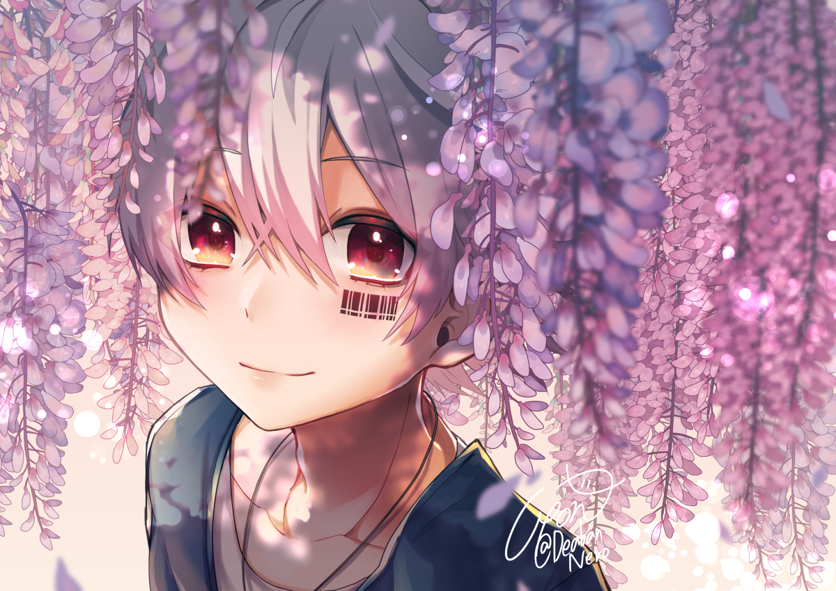 This is a pixiv picture whose title is 藤の花.