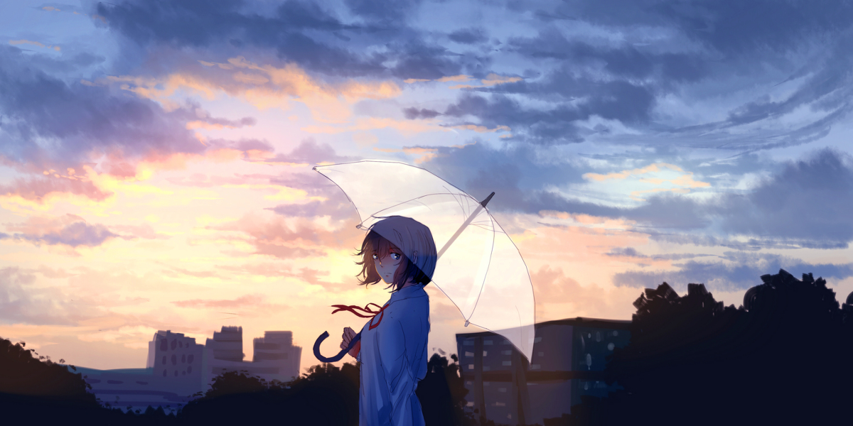 This is a pixiv picture whose title is 雨上がり.