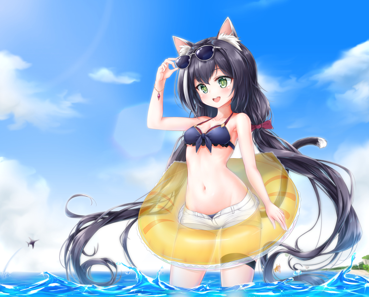 This is a pixiv picture whose title is 水着 キャル ♥.