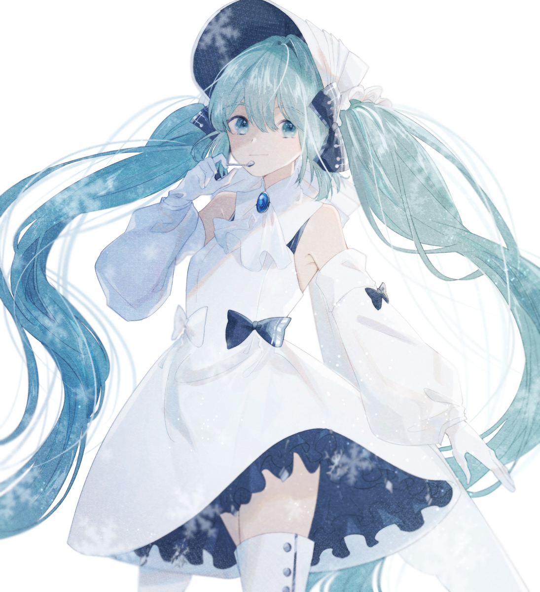 This is a pixiv picture whose title is 雪ミク.
