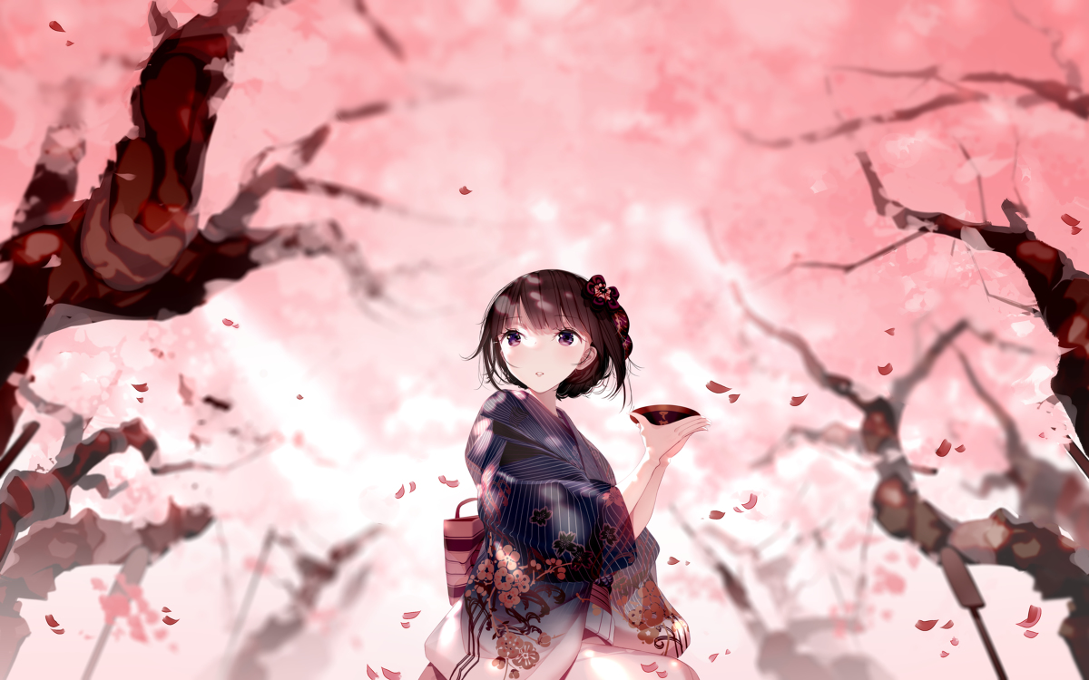 This is a pixiv picture whose title is 君や遅桜.