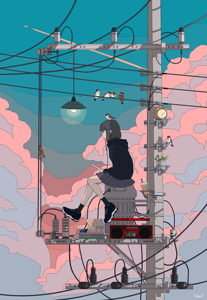 This is a pixiv picture whose title is 秘密基地.