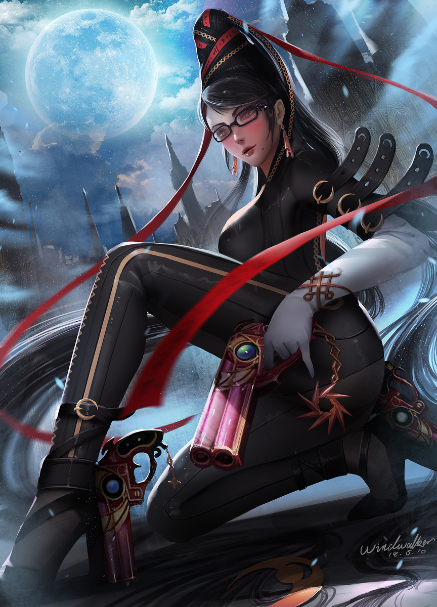 This is a pixiv picture whose title is Bayonetta.