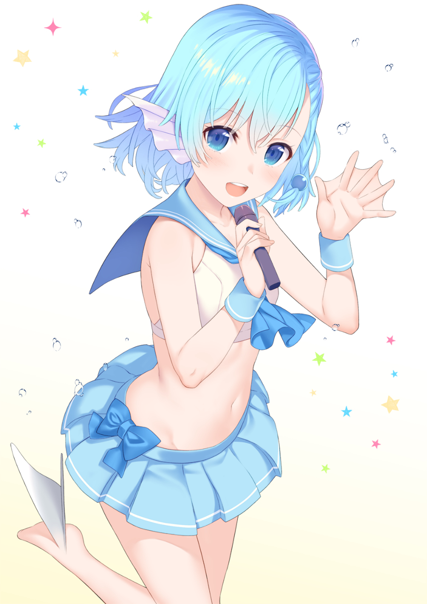 This is a pixiv picture whose title is ライブの人魚.