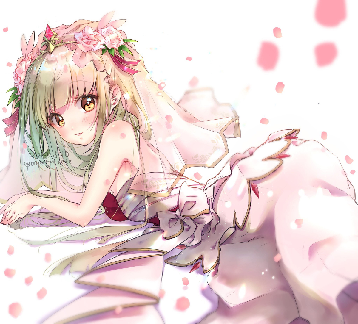 This is a pixiv picture whose title is 花嫁.