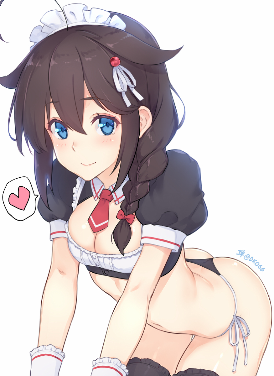 This is a pixiv picture whose title is メイド時雨.