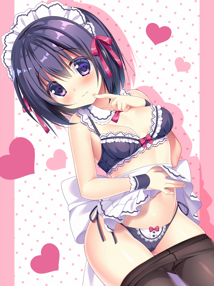 This is a pixiv picture whose title is メイドさんランジェリー.