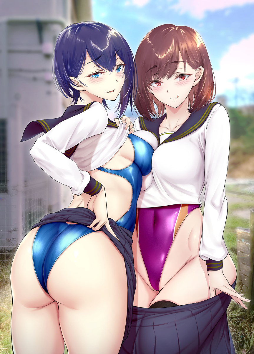 This is a pixiv picture whose title is 気になる男子に思わせぶりなメールをして体育館裏に呼び出し、新調～.