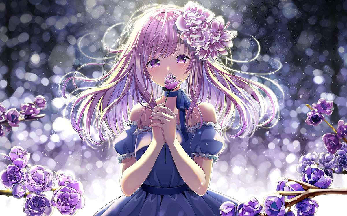 This is a pixiv picture whose title is 雪の華.