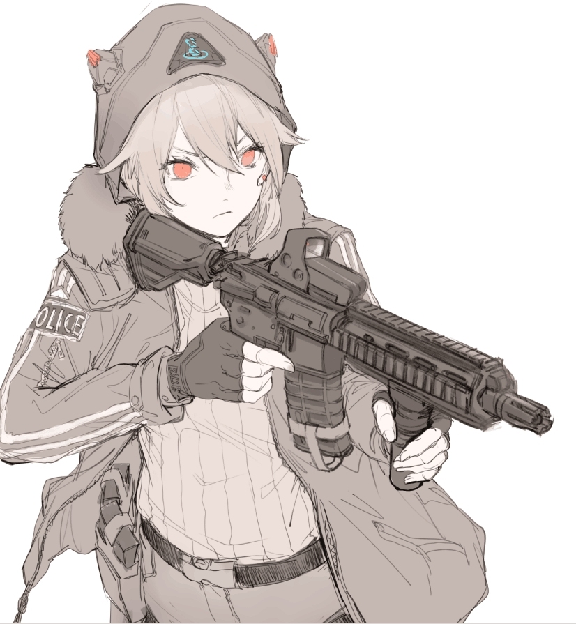 This is a pixiv picture whose title is 【杂项】论外－an94.